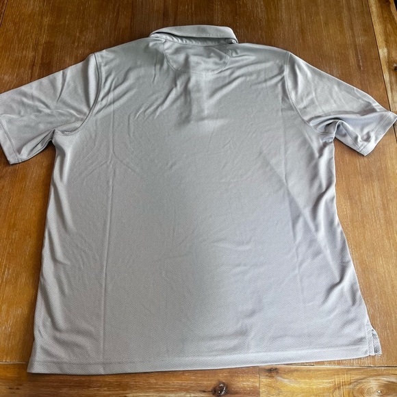 Johnston Murphy Shirt Mens L Grey Micro Gingham Performance Polo S/S - Picture 3 of 8